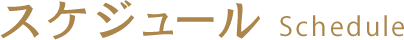 スケジュール Schedule